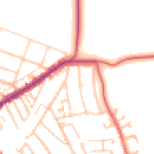 Daytime road noise heatmap for E4 6DL