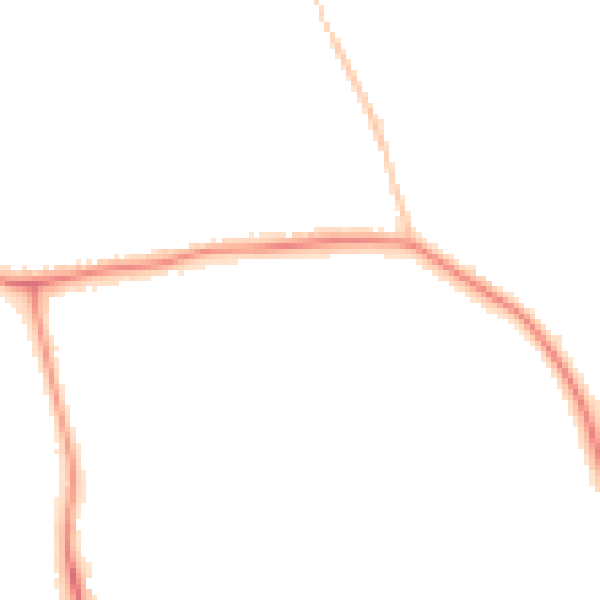 Night-time road noise heatmap for E4 6DP