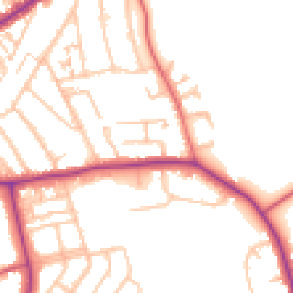 Daytime road noise heatmap for E4 6DR