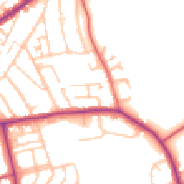 Daytime road noise heatmap for E4 6DS