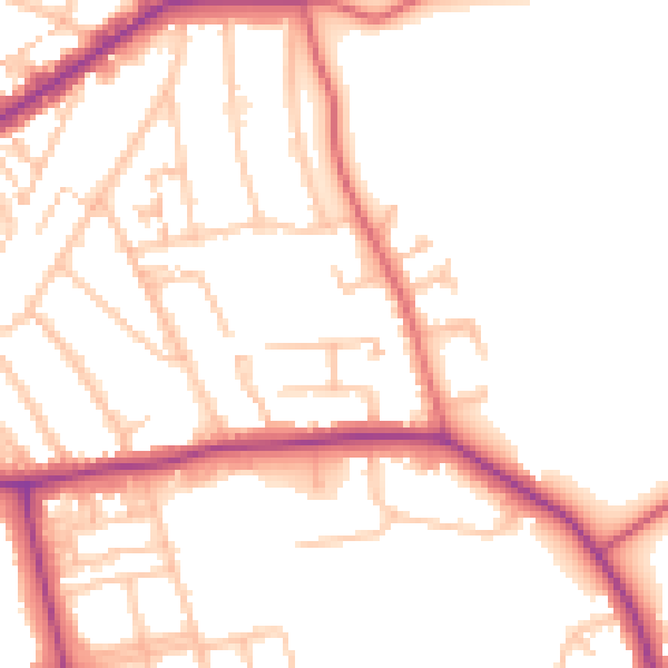 Daytime road noise heatmap for E4 6DT