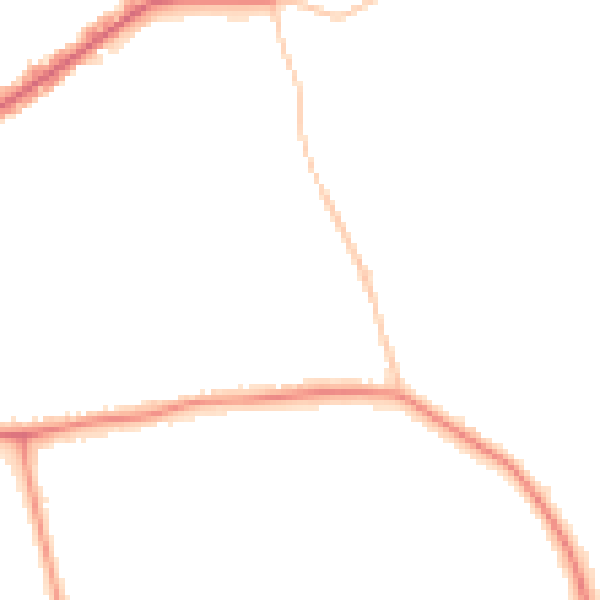 Night-time road noise heatmap for E4 6DT