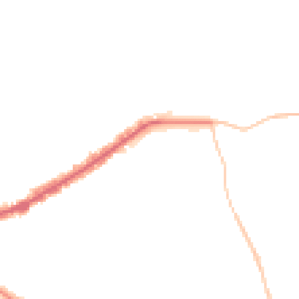 Night-time road noise heatmap for E4 6ED