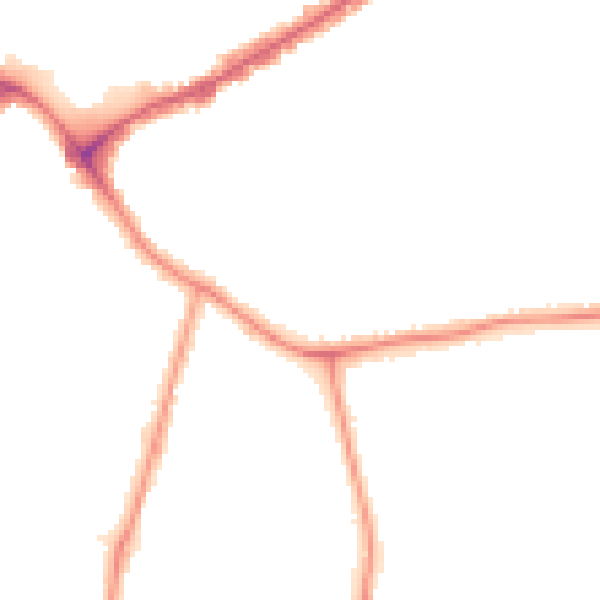 Night-time road noise heatmap for E4 6EH