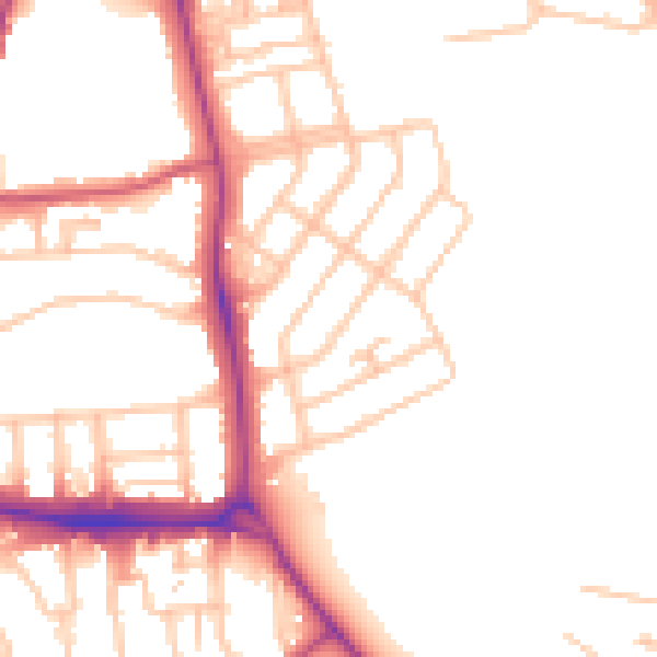 Daytime road noise heatmap for E4 6HS