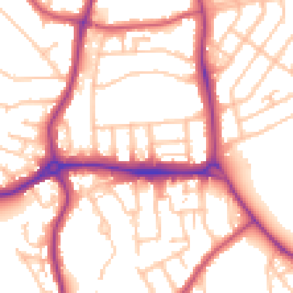 Daytime road noise heatmap for E4 6LG