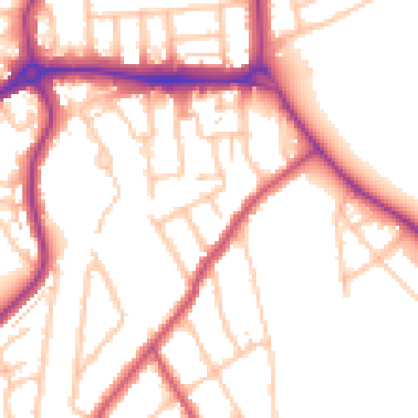 Daytime road noise heatmap for E4 6LZ