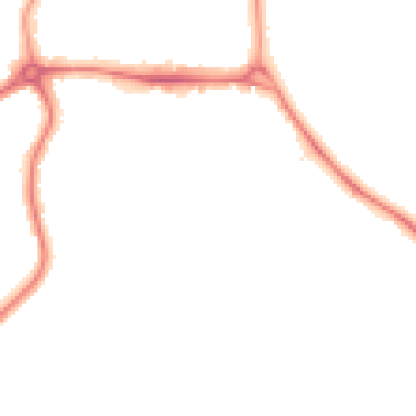 Night-time road noise heatmap for E4 6LZ