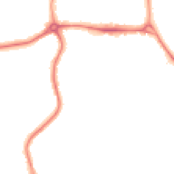 Night-time road noise heatmap for E4 6NY