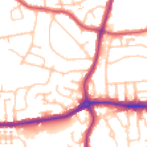 Daytime road noise heatmap for E4 6PF