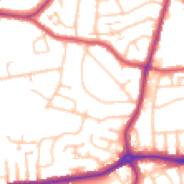 Daytime road noise heatmap for E4 6PH