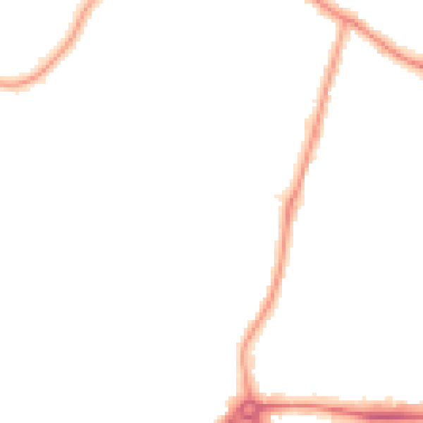 Night-time road noise heatmap for E4 6PJ