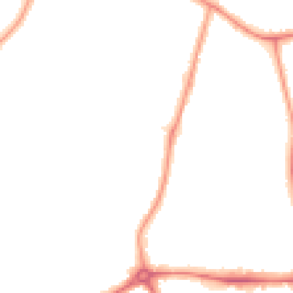 Night-time road noise heatmap for E4 6PN