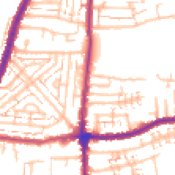 Daytime road noise heatmap for E4 6ST