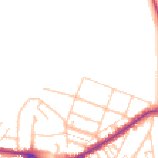 Daytime road noise heatmap for E4 7AU