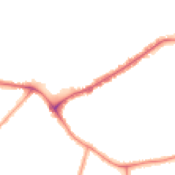 Night-time road noise heatmap for E4 7BE