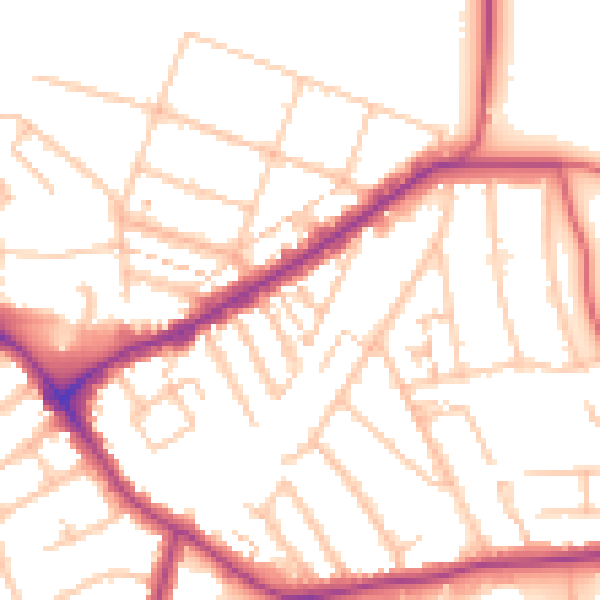 Daytime road noise heatmap for E4 7DL