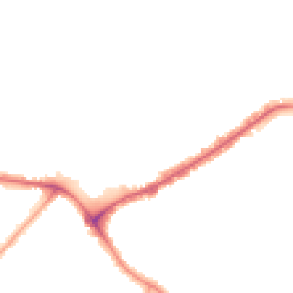 Night-time road noise heatmap for E4 7DP
