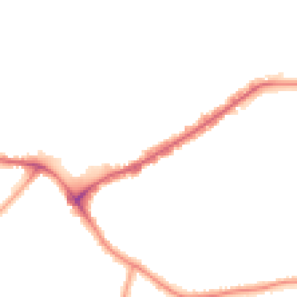 Night-time road noise heatmap for E4 7EQ
