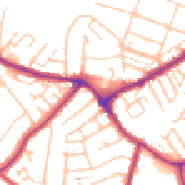 Daytime road noise heatmap for E4 7ES