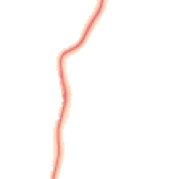 Night-time road noise heatmap for E4 7FF