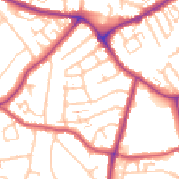 Daytime road noise heatmap for E4 7HF