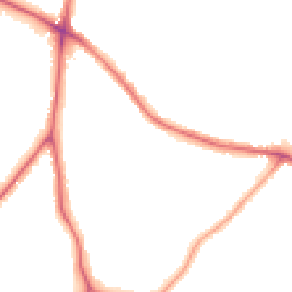 Night-time road noise heatmap for E4 7LQ