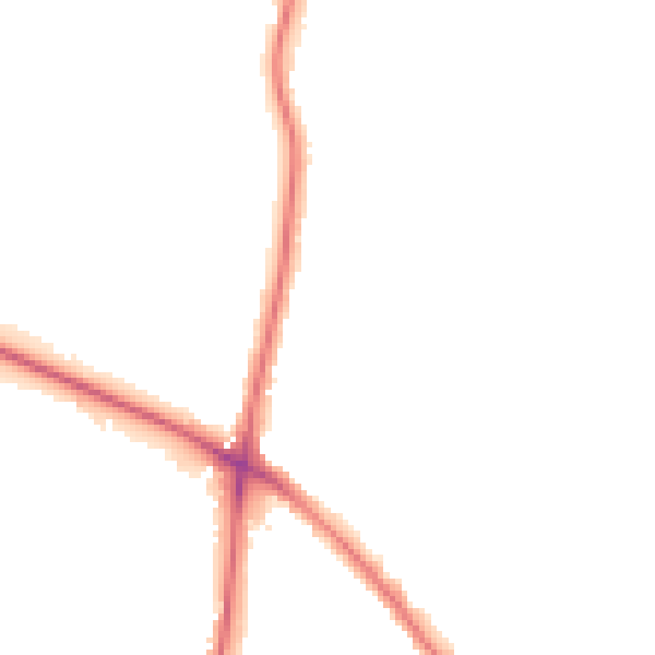 Night-time road noise heatmap for E4 7PZ