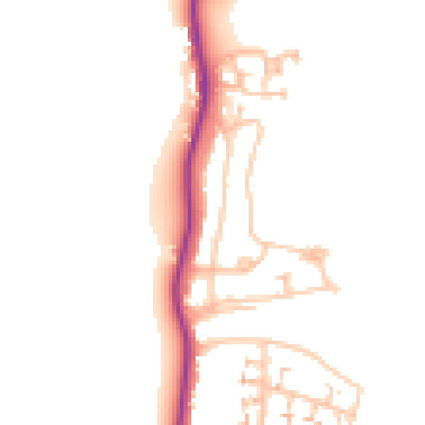 Daytime road noise heatmap for E4 7QB