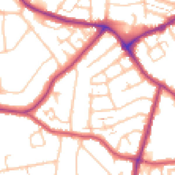 Daytime road noise heatmap for E4 7UT