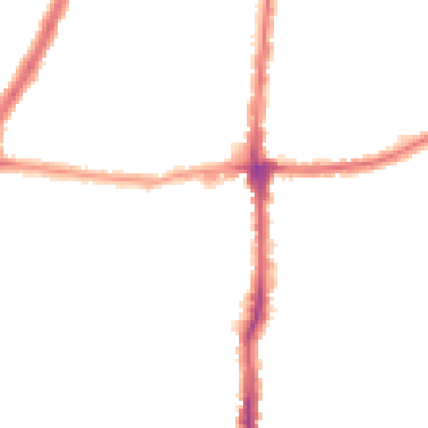Night-time road noise heatmap for E4 8LG