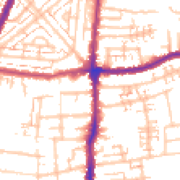 Daytime road noise heatmap for E4 8LP