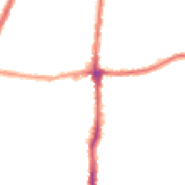 Night-time road noise heatmap for E4 8LP