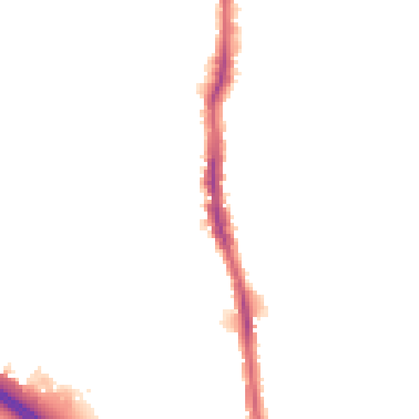 Night-time road noise heatmap for E4 8LU