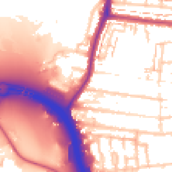 Daytime road noise heatmap for E4 8NU