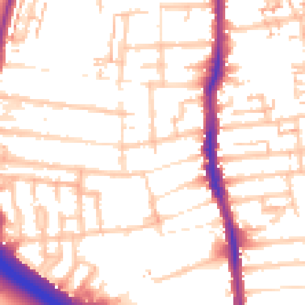 Daytime road noise heatmap for E4 8PN