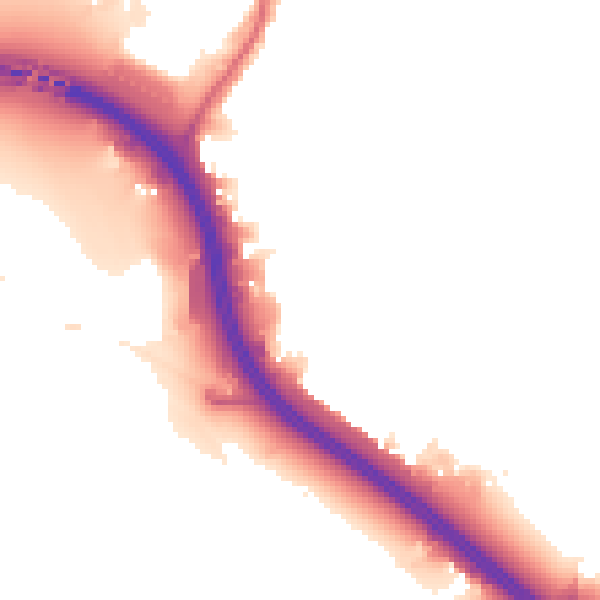 Night-time road noise heatmap for E4 8RP