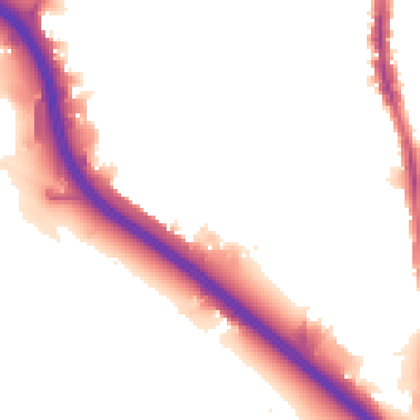 Night-time road noise heatmap for E4 8YG