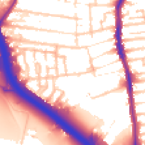 Daytime road noise heatmap for E4 8YJ