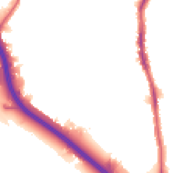 Night-time road noise heatmap for E4 8YJ