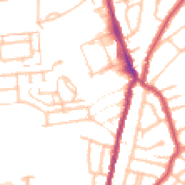 Daytime road noise heatmap for E4 9AF