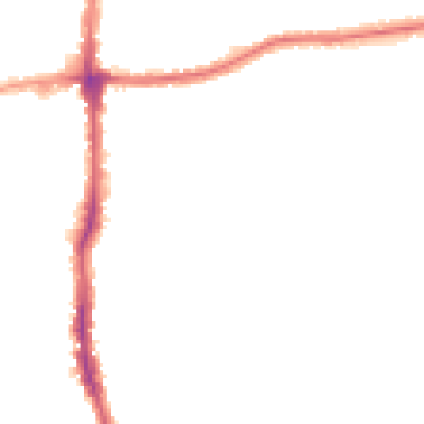 Night-time road noise heatmap for E4 9BL