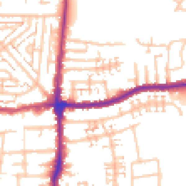 Daytime road noise heatmap for E4 9ER