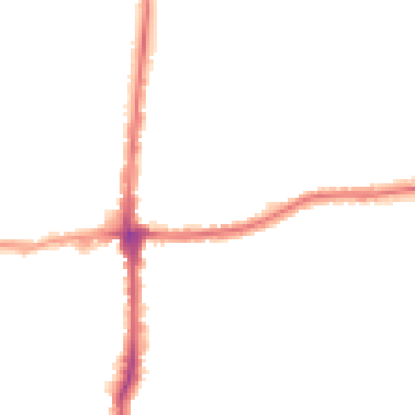 Night-time road noise heatmap for E4 9ER