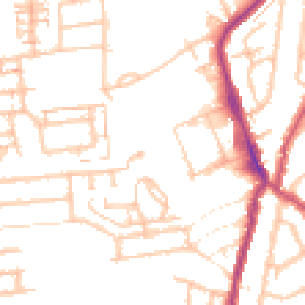 Daytime road noise heatmap for E4 9GB