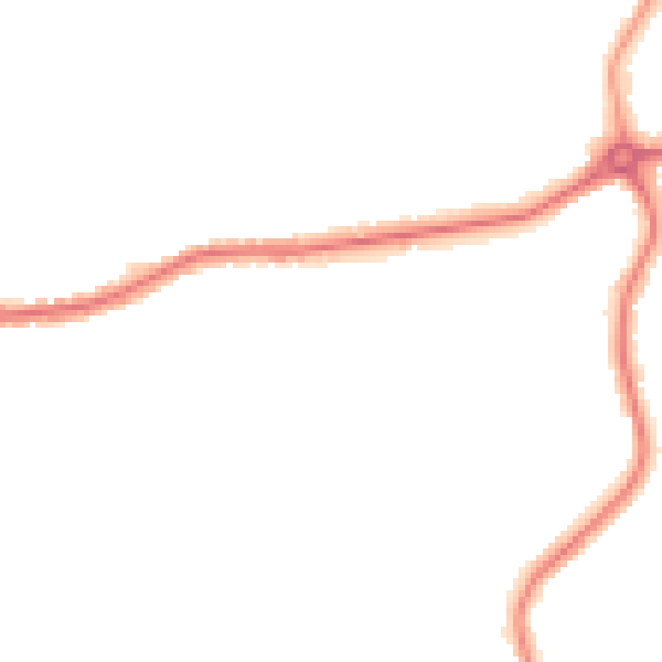 Night-time road noise heatmap for E4 9HG