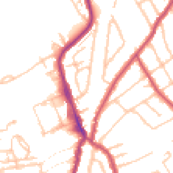 Daytime road noise heatmap for E4 9HP