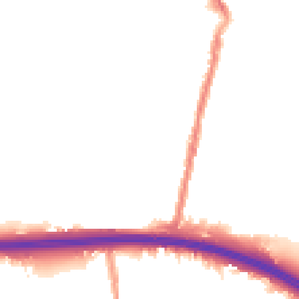 Night-time road noise heatmap for E4 9JT