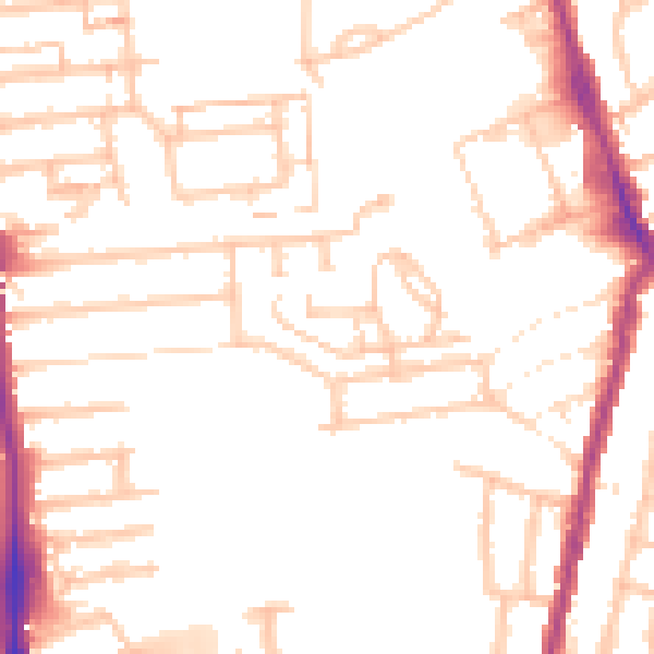 Daytime road noise heatmap for E4 9NB