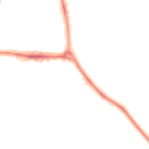 Night-time road noise heatmap for E4 9SG